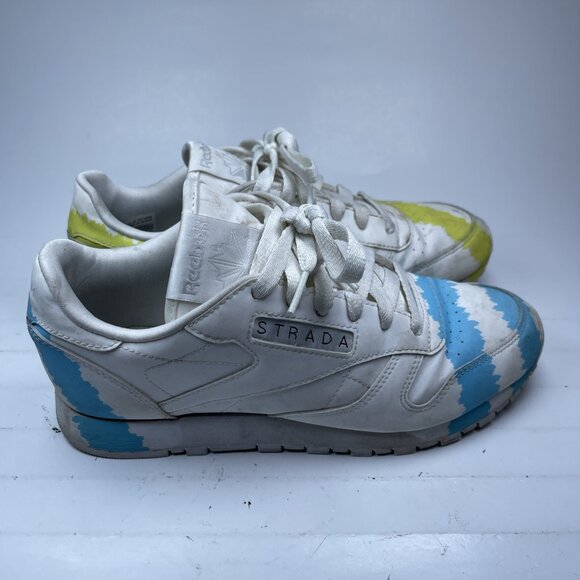 Reebok Collina Strada Classic Sneaker Womens 7,5 US White Leather Call Mom Shoes - Picture 3 of 16